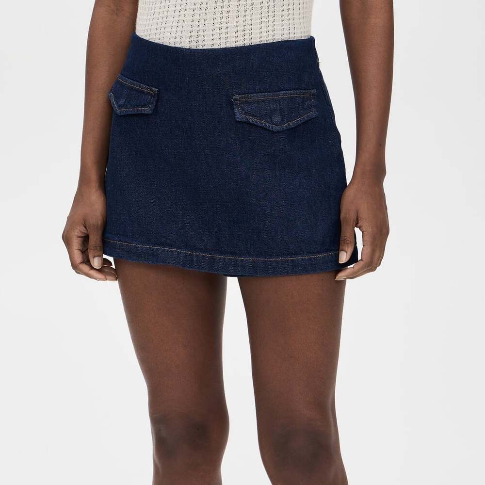 Reformation Imogen High Rise Denim Skort in Blue Women's Size 29